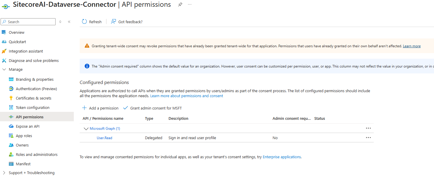 Microsoft Azure AD App API