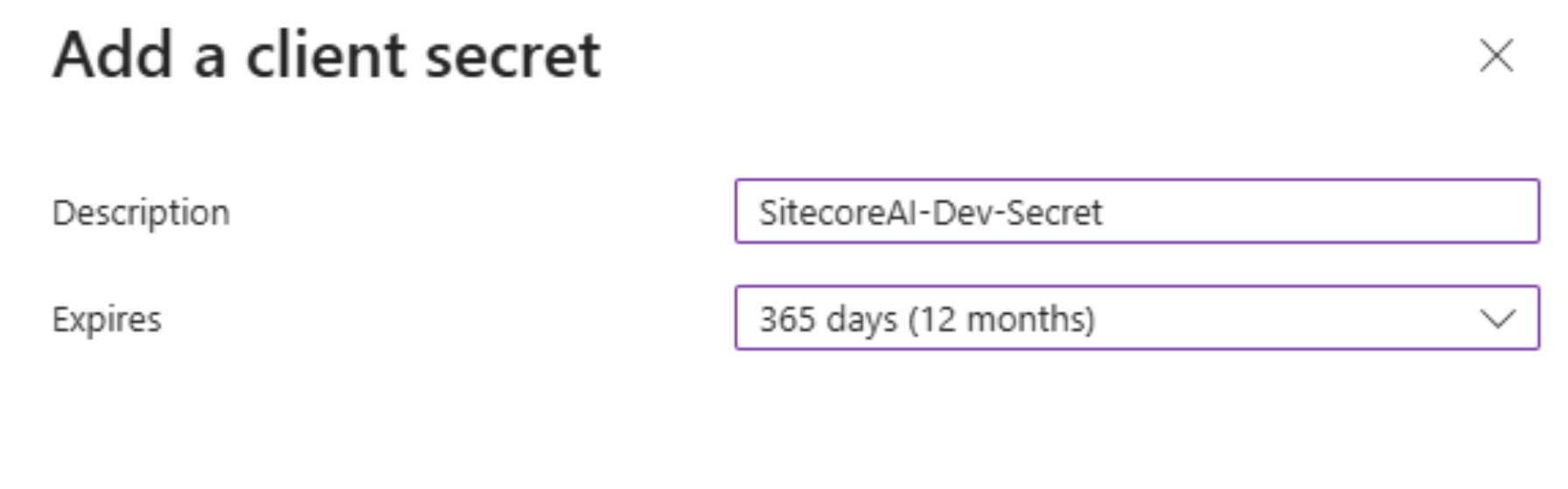 Microsoft Azure AD App Client Secret