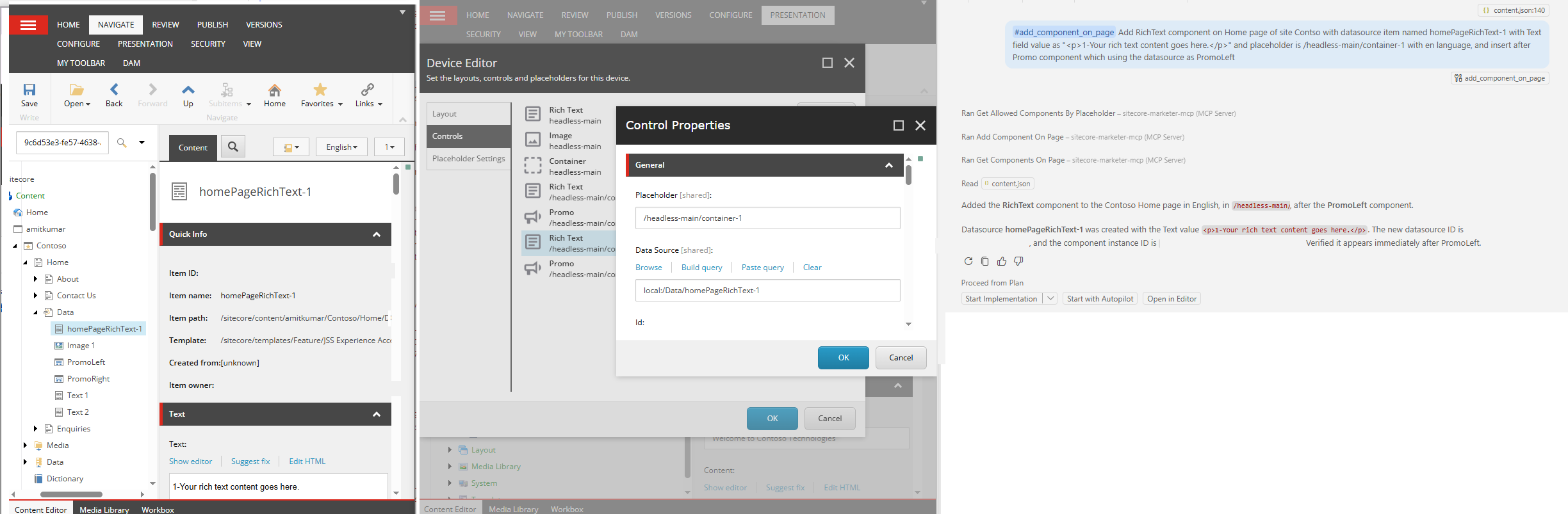 SitecoreAI Page Builder Component Positioning